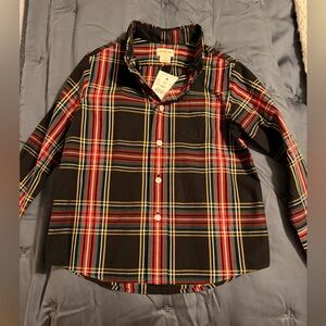 NWT Crewcuts tartan button down